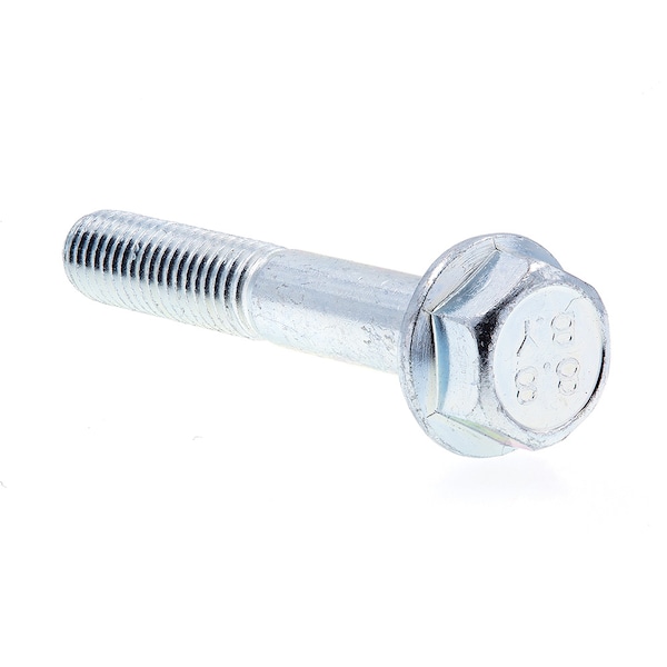 Flange Bolts, Class 8.8 Metric M8-1.25 X 50MM Zinc Plated Steel 10PK